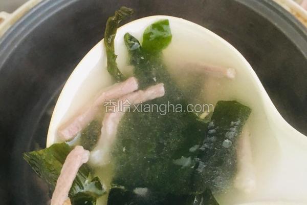 裙带菜肉丝汤