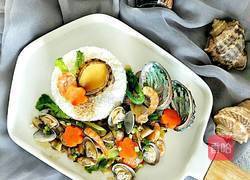 鲍鱼螺肉海鲜饭的做法图解17