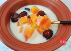 木瓜炖牛奶的做法图解12