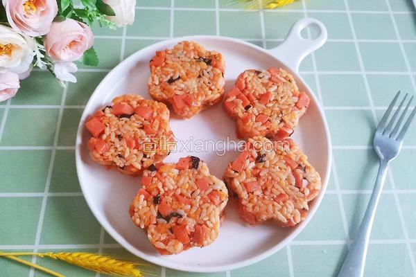 花朵午餐肉饭团