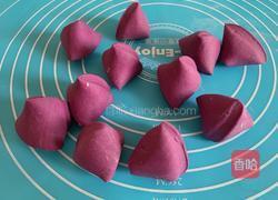 紫薯玫瑰花馒头的做法图解3