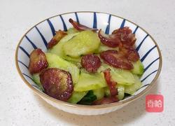 黃瓜炒臘肉的做法圖解6
