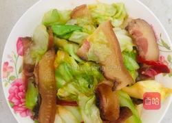 莲花菜炒腊猪脸的做法图解7