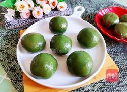 咸蛋黄肉松青团的做法图解18