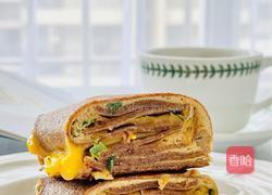 【减脂推荐】低脂低卡的爆浆芝士全麦鸡肉千层饼的做法图解8