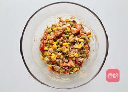 【减脂推荐】爆好吃的蟹肉玉米全麦饼的做法图解2