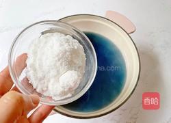 蝶豆花奶冻西米露的做法图解12