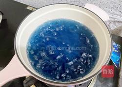 蝶豆花奶冻西米露的做法图解13