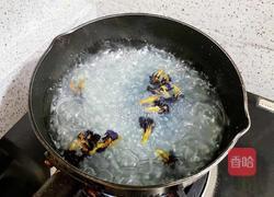 蝶豆花奶冻西米露的做法图解16