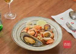 蒜香辣味海鲜意面的做法图解14