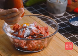 青椒酿牛肉的做法图解2