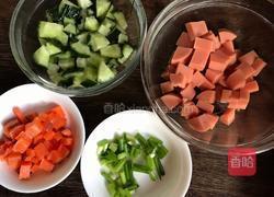 家常五彩炒饭的做法图解3