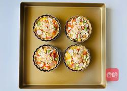 低调卡低脂高蛋白的咸香虾仁蟹肉燕麦挞的做法图解5