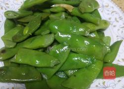蒜炒大油豆的做法图解4