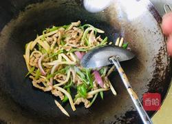 杏鲍菇青椒炒过油肉的做法图解5