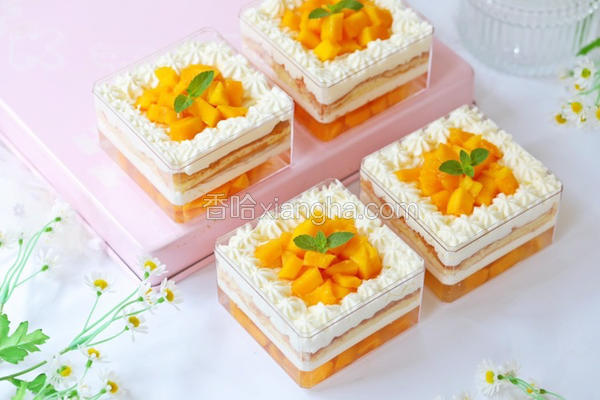 芒果布丁蛋糕盒子