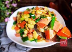 彩蔬炒火腿丁的做法图解14