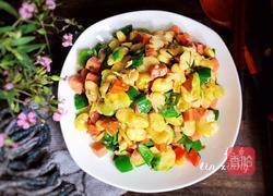 彩蔬炒火腿丁的做法图解15