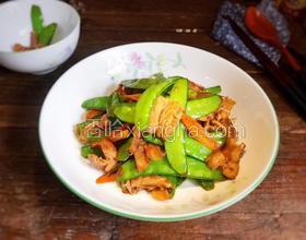 五花肉炒荷蘭豆