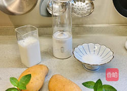 手残党零失误～芒果小布丁的做法图解1