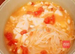 自制番茄豆腐面的做法图解3