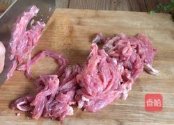 空心菜梗炒肉丝的做法图解1