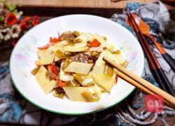 酸豆角茭白炒腊肠的做法图解18