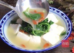 豆腐枸杞萝卜苗汤的做法图解10