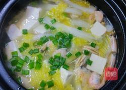 豆腐鲜虾汤的做法图解4