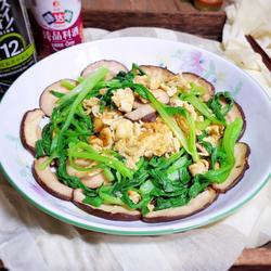 青菜香菇炒鸡蛋的做法[图]