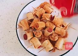 香辣香肠豆皮卷的做法图解8