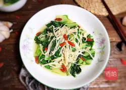 Illustration of how to make fried cabbage with enoki mushrooms 12