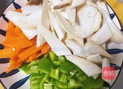 青椒炒杏鲍菇的做法图解2