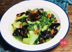 木耳炒小白菜的做法图解9