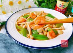 虾仁丝瓜炒白玉菇的做法图解13