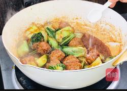 小白菜烧肉圆子的做法图解7