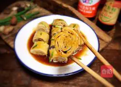 Illustration of braised tofu skin 13