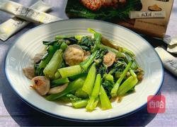 肉丸子炒小芥菜的做法图解12