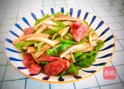 青椒豆干炒腊肠的做法图解11
