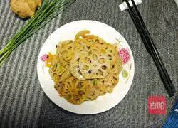 Illustration of how to make ginger lotus root slices 9