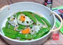 椒麻荷兰豆炒藕片的做法图解10