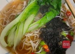 虾仁紫菜清汤面的做法图解5