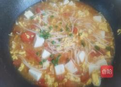 番茄金针菇豆腐汤的做法图解12
