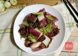 洋葱菜梗炒香肠的做法图解9