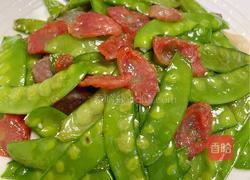 荷兰豆炒腊肠的做法图解9