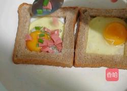煎鸡蛋吐司片的做法图解2