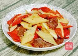 茭白炒腊肠的做法图解10