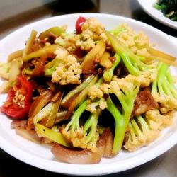 菜花炒肉的做法[图]