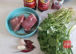 香菜炒牛肉丝的做法图解1