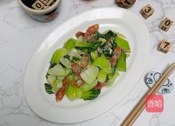 腊肠炒上海青的做法图解12